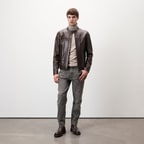 Jason Kahve Erkek Deri Mont