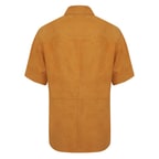 Jemma Turuncu Kadın Kısa Kollu Süet Deri Gömlek