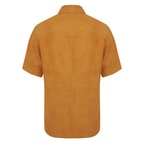 Jemma Turuncu Kadın Kısa Kollu Süet Deri Gömlek