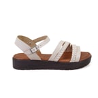 Jolene Bej Kadın Ayarlanabilir Tokalı Deri Sandalet