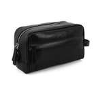 Jonatan Siyah Erkek Deri Kozmetik El Çantası