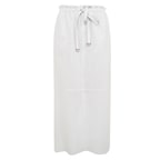 Juliet Beyaz Kadın Perforeli Deri Etek