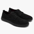 Juna Siyah Erkek Nubuk Deri Günlük Ayakkabı