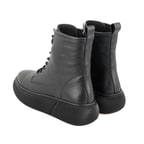 Juno Siyah Kadın Fermuarlı Deri Bot