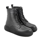 Juno Siyah Kadın Fermuarlı Deri Bot