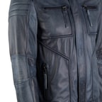 K-9061 ERKEK DERİ MONT, MAVİ, S