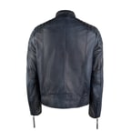 K-9061 ERKEK DERİ MONT, MAVİ, S