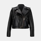 K15059 KADIN DERİ CEKET-E