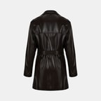 K15069 KADIN DERİ TRENÇKOT