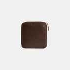 Kadın Acı Kahve Fermuarlı Deri Cüzdan