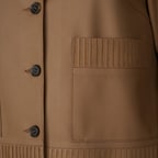 Kadın Açık Kahve Kısa Gömlek Yaka Deri Ceket