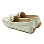 Kadın Açık Yeşil Kroko Baskılı Deri Loafer