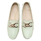 Kadın Açık Yeşil Kroko Baskılı Deri Loafer