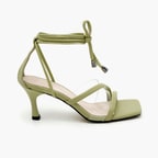 Kadın Açık Yeşil Topuklu Sandalet