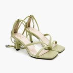 Kadın Açık Yeşil Topuklu Sandalet
