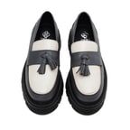 Kadın Antrasit Deri Loafer