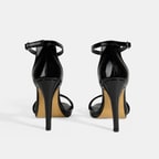 Kadın Bantlı Siyah Topuklu Abiye Sandalet