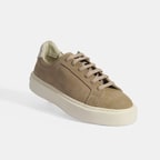 Kadın Bej Bağcıklı Süet Günlük Ayakkabı