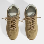 Kadın Bej Bağcıklı Süet Spor Ayakkabı