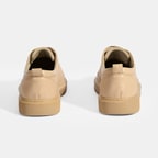 Kadın Bej Deri Bağcıklı Spor Ayakkabı