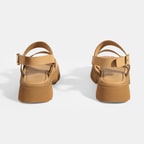 Kadın Bej Deri Sandalet