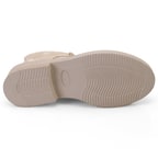 Kadın Bej Fermuarlı Süet Deri Bot