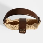 Kadın Bej Monogram Logolu Omuz Çantası 