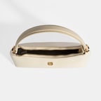 Kadın Bej Omuz Askılı Mini Deri El Çantası