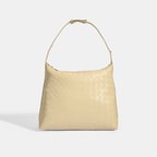 Kadın Bej Örgü Baskılı Omuz Çantası