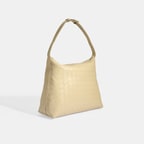 Kadın Bej Örgü Baskılı Omuz Çantası