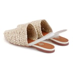 Kadın Bej Örgülü Terlik