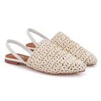 Kadın Bej Örgülü Terlik