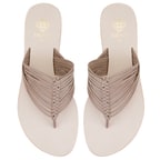 Kadın Bej Parmak Arası Deri Terlik