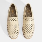 Kadın Bej Perforeli Rugan Loafer
