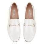 Kadın Bej Rugan Deri Loafer