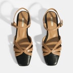 Kadın Bej Slingback Deri Günlük Ayakkabı