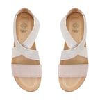 Kadın Bej Süet Deri Sandalet