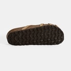 Kadın Bej Taş Detaylı Süet Terlik