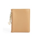 Kadın Bej Zincir Detaylı Deri Cüzdan