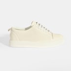 Kadın Beyaz Deri Bağcıklı Spor Ayakkabı