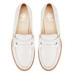 Kadın Beyaz Deri Loafer