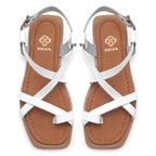 Kadın Beyaz Deri Sandalet