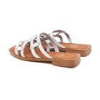 Kadın Beyaz Deri Terlik