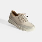 Kadın Beyaz DesaComfort Deri Bağcıklı Günlük Ayakkabı