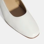 Kadın Beyaz DesaComfort Deri Klasik Topuklu Ayakkabı