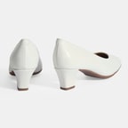 Kadın Beyaz DesaComfort Deri Klasik Topuklu Ayakkabı