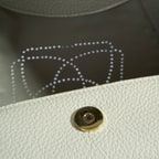 Kadın Beyaz Logo Baskılı Deri El Çantası