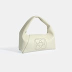 Kadın Beyaz Logo Baskılı Deri El Çantası