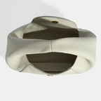 Kadın Beyaz Logo Baskılı Deri Omuz Çantası