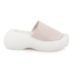 Kadın Beyaz Platform Tabanlı Terlik